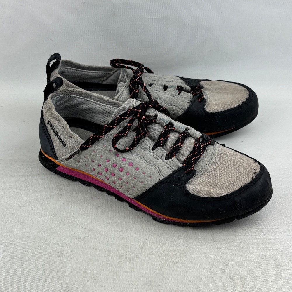 Patagonia Splice Approach Sneakers Womens 7.5 Feather Grey Gray Suede Lace Up